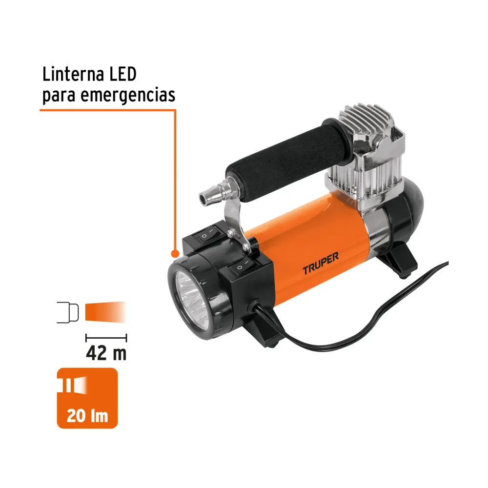 Alta Duración COMPRESOR DE AIRE, 12 V CUENTA CON MALETÍN