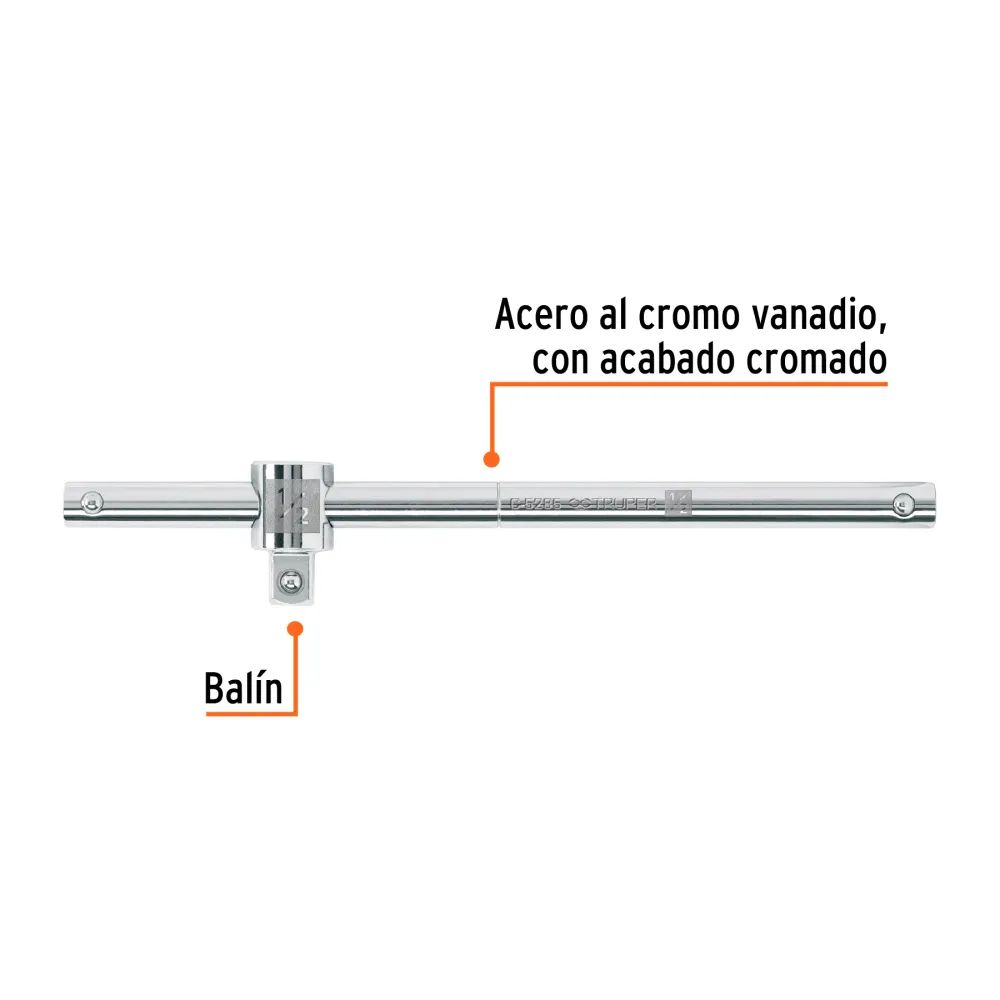BARRA CORREDIZA P/CUADRO 1/2' EXTENSO 12'