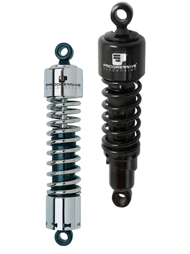 Baterí de 9V Progressive Harley 412 Series Shocks 12.5in - Ébano