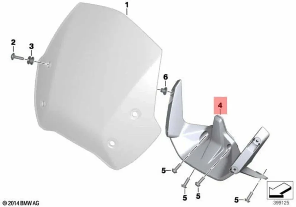 Baterí de 9V Vindrutefäste BMW R 1200 R
