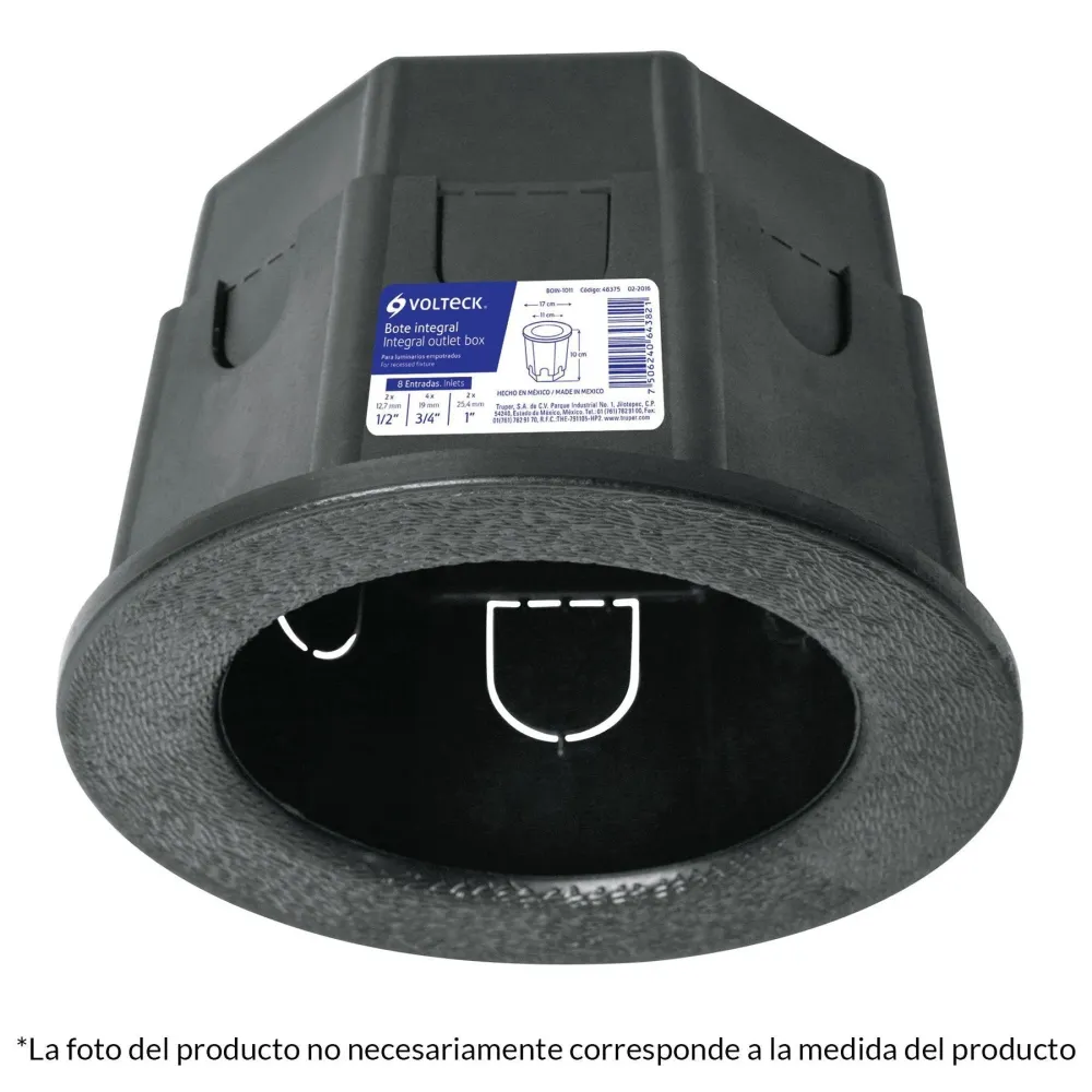 Bote integral de 12 cm, aro interno 11 cm, Volteck de Baja Autodescarga