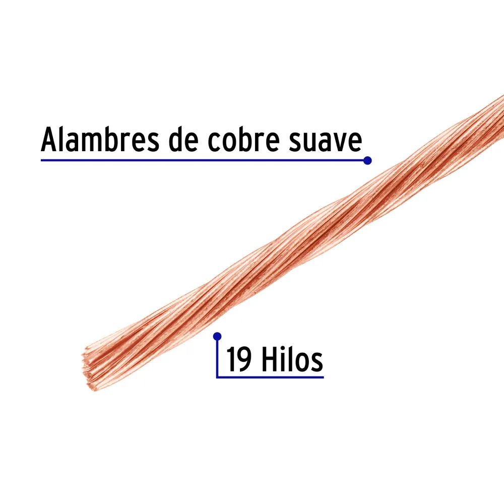 CABLE DESNUDO 19 HILOS CALIBRE 12