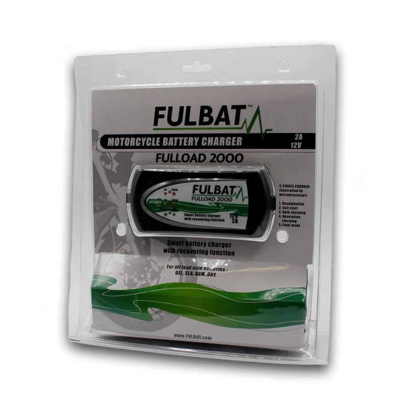 CARGADOR BATERÍ FULBAT FULLLOAD 2000 12V 2A