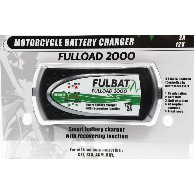 CARGADOR BATERÍ FULBAT FULLLOAD 2000 12V 2A