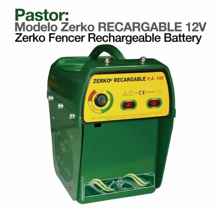 Certificadas CE PASTOR: MODELO ZERKO RECARGABLE 12V 17A/H