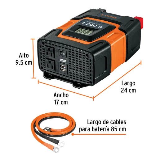 Inversor de corriente de 1200 W con Certificación RoHS