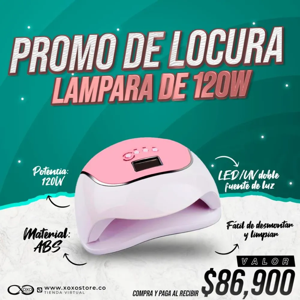 Pilas de Litio LAMPARA PARA UÑAS SEMIPERMANENTES DE 120W