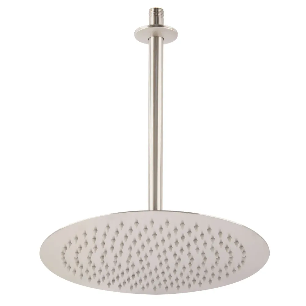 Regadera redonda, acero inoxidable, 12", satinada, Riviera para Juguetes