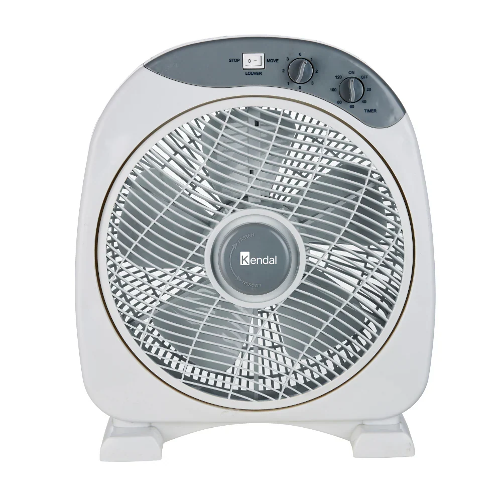 Ventilador Sobremesa BOX 12 Pulgadas Con timer KF-12B3 Blanco para Dispositivos de Alto Consumo