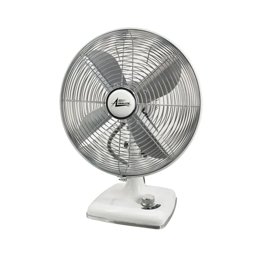 VENTILADOR SOBREMESA NOSTÁLGICO V12SR BLANCO con Estuche de Almacenamiento