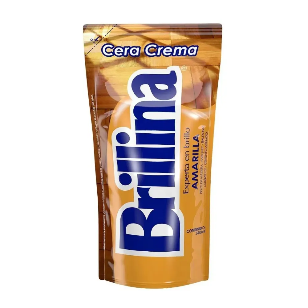 Profesional Certificado Brillina Cera Crema Amarilla 340 ml
