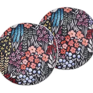 Conjunto de 2 cojines de jardín motivo floral ⌀ 40 cm de varios colores CASTELARO