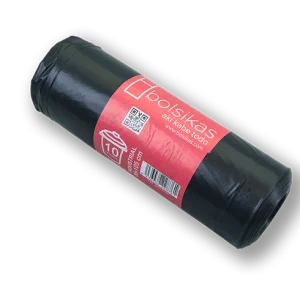 Caja 15 rollos de Bolsa Basura negra 100 litros 85x105 mm Rollo de 10 bolsas.