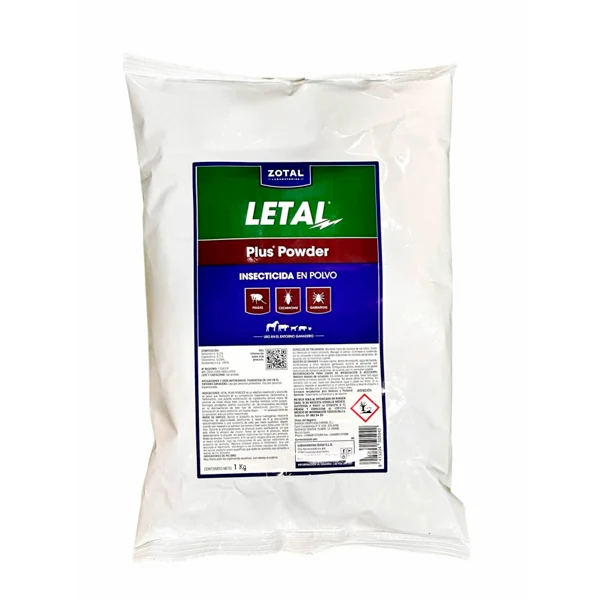 Alta Eficacia Profesional Zotal Letal Plus Insecticida en Polvo 1Kg, Protección Total contra Insectos y Plagas