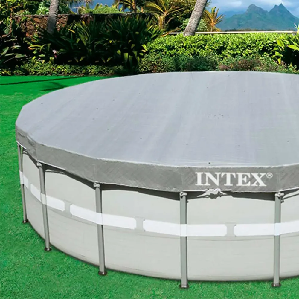 Cobertor circular Refinado Intex para piscinas Ultra Frame gris Ø488 cm