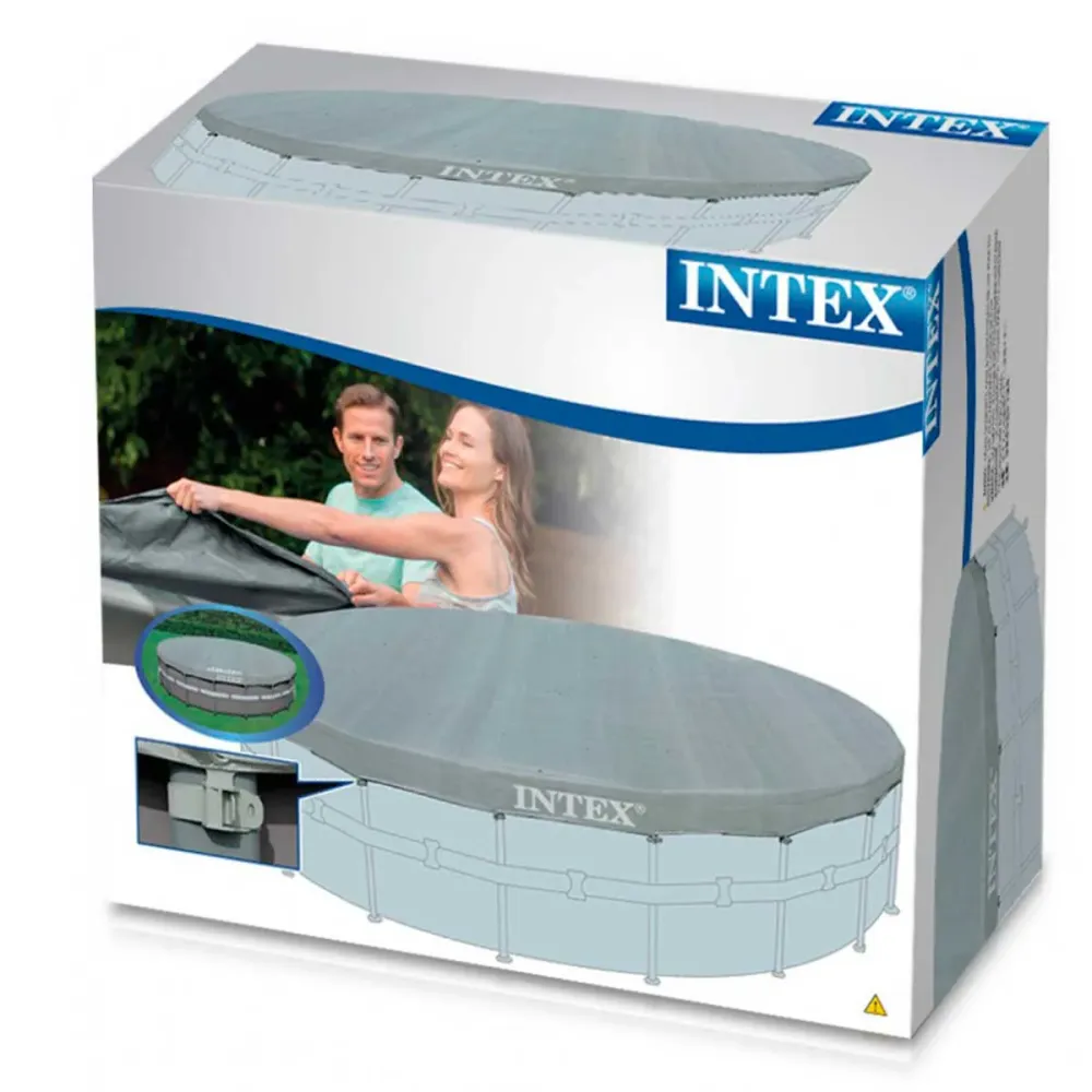Cobertor circular Refinado Intex para piscinas Ultra Frame gris Ø488 cm