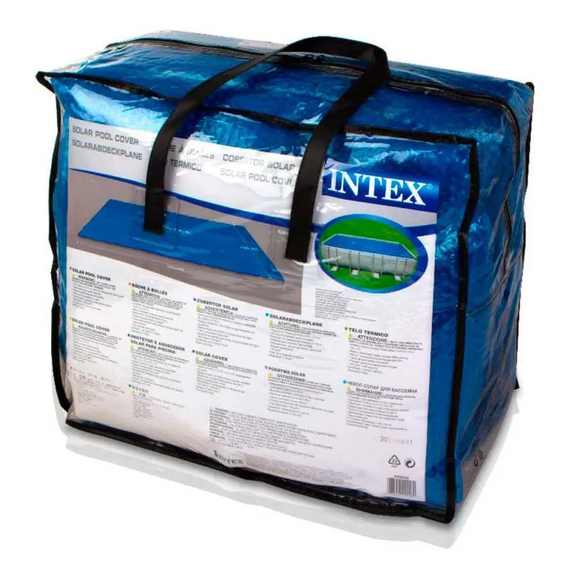 Resistente Cloro Cobertor para piscina rectangular Intex azul 538x253 cm