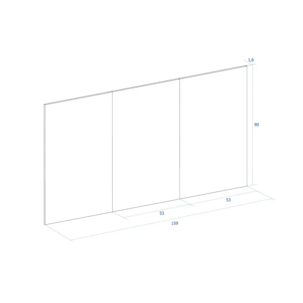 Cabecero Arles rayado/blanco mate 90x159 cm