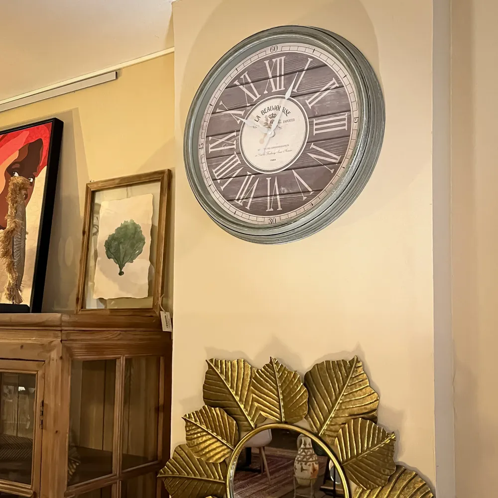 Reloj de pared gris 50 cm Petra Decora