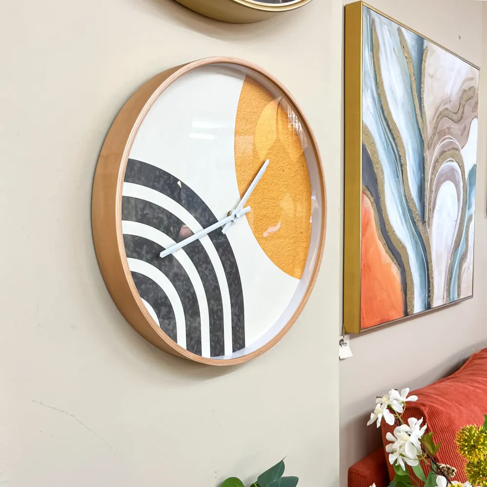 Reloj pared metal blanco 40x4.5x40 cm Petra Decora