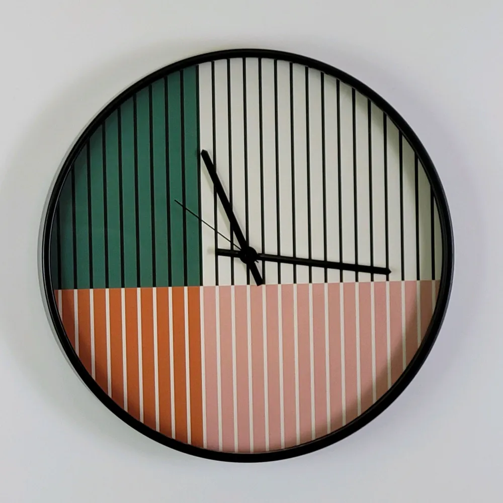 Reloj pared metal blanco 40x4.5x40 cm Petra Decora