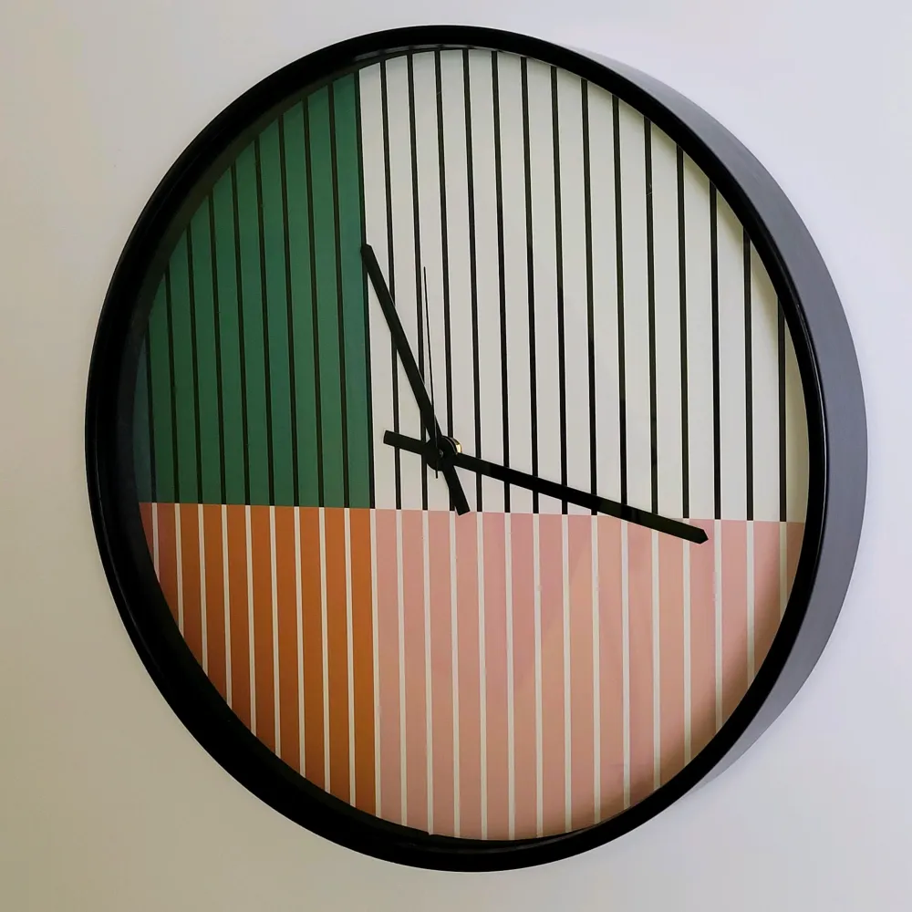 Reloj pared metal blanco 40x4.5x40 cm Petra Decora