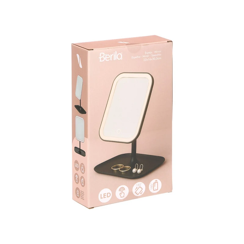 Espejo Led Negro 2B-07-B
