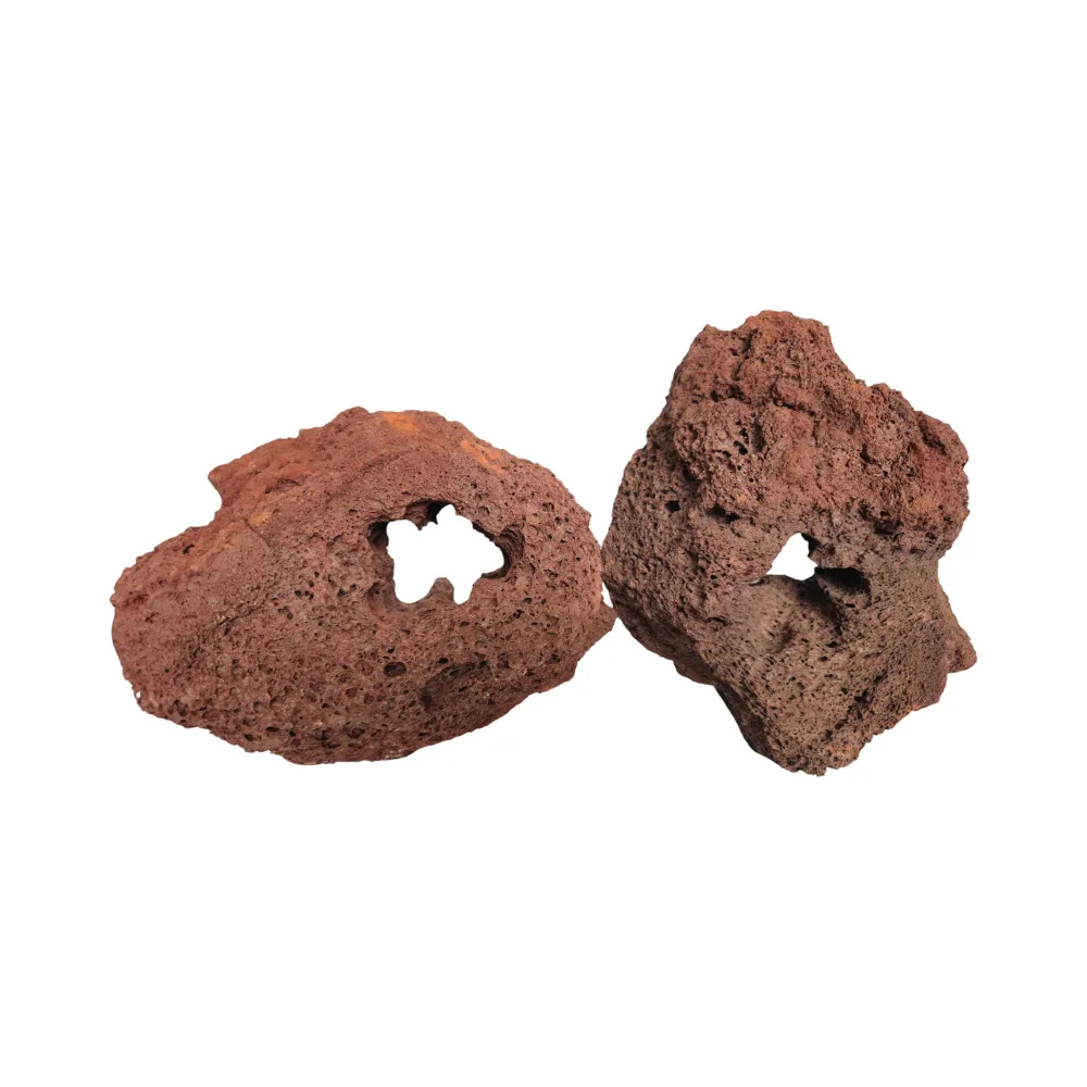 2-Pack Rocas volcánicas grandes con cueva (20-25 cm)
