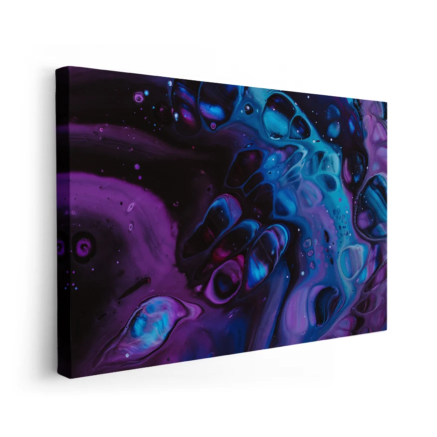 Abstracto Morado y Azul Poster