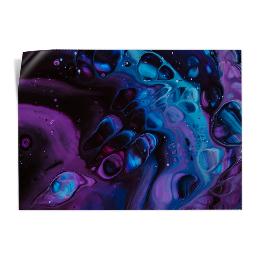 Abstracto Morado y Azul Poster