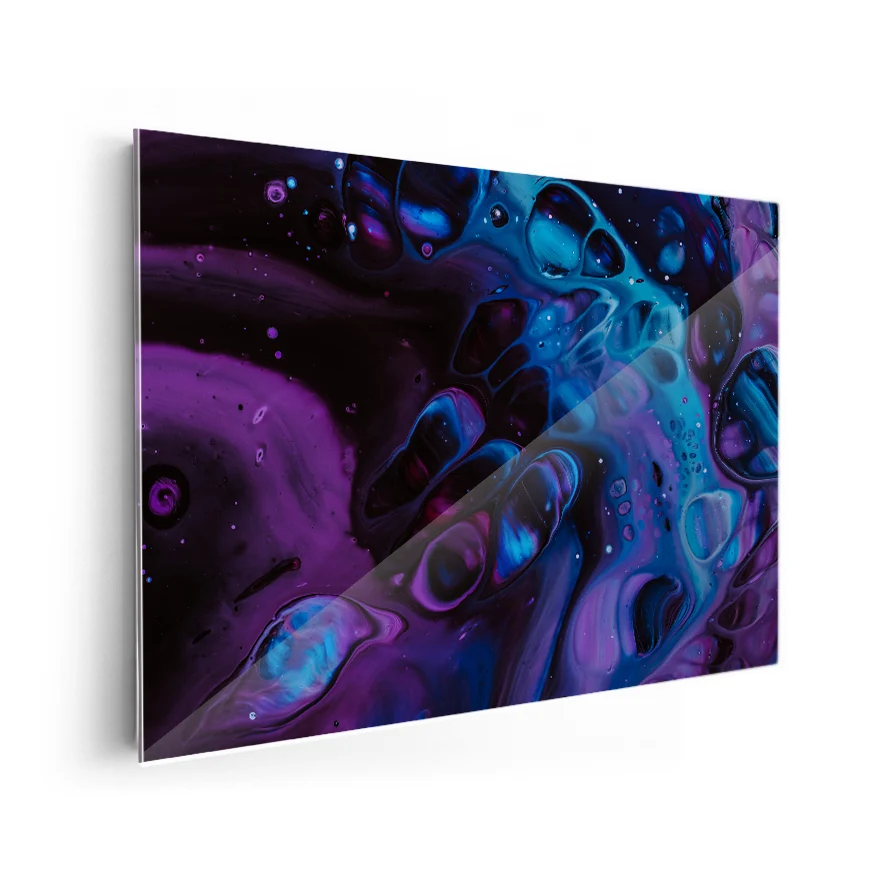 Abstracto Morado y Azul Poster