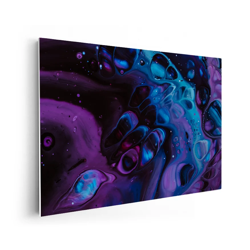 Abstracto Morado y Azul Poster
