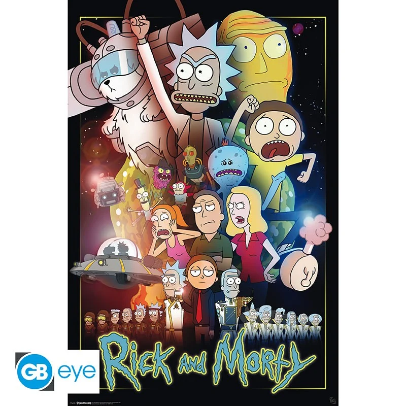 POSTER RICK AND MORTY WARS 61x91cm ABYSSE