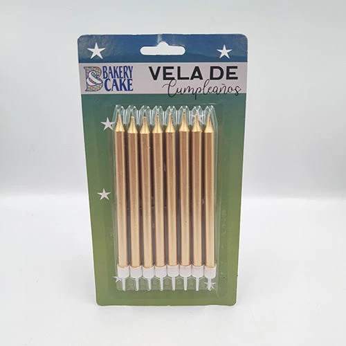 VELA ORO CILINDRICA LARGA ACTIVA