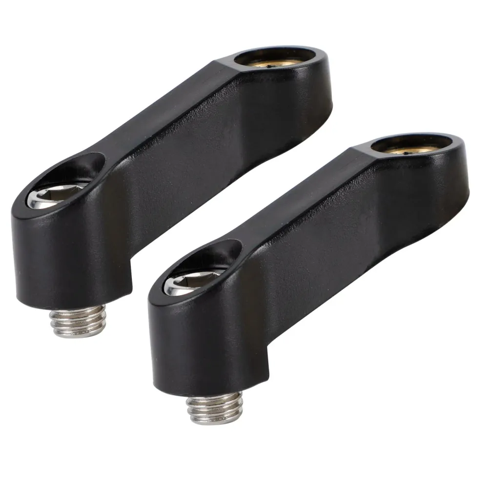 Adaptador extensor elevador de espejo ABS para motocicleta, 10mm x 1,5, montaje de brazo derecho, par