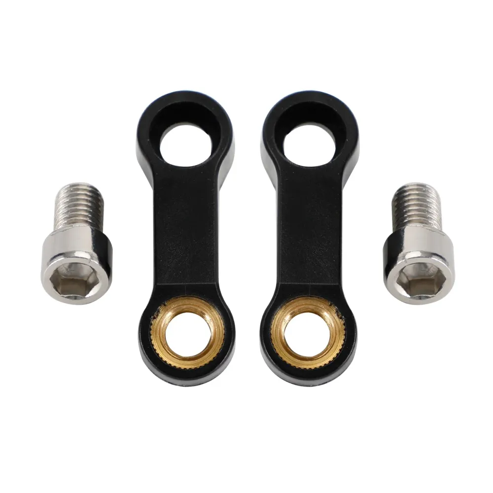 Adaptador extensor elevador de espejo ABS para motocicleta, 10mm x 1,5, montaje de brazo derecho, par