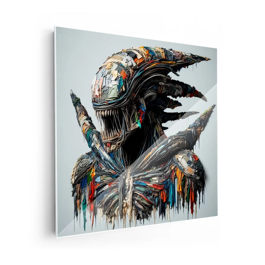 Alien 3/4 Picos Tela Colores Poster