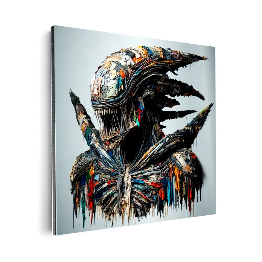 Alien 3/4 Picos Tela Colores Poster