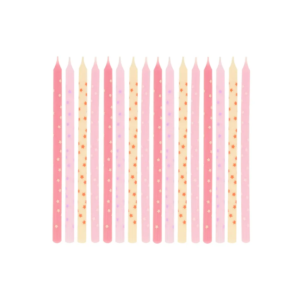 Velas rosas con estrellitas Amate es