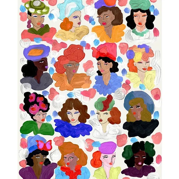 "1940'S GIRLS" PRINT / ANA CLERICI Multicolor