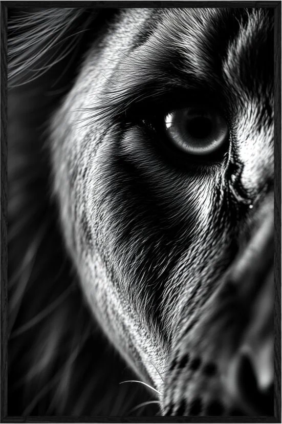 Lion gaze Animal Black