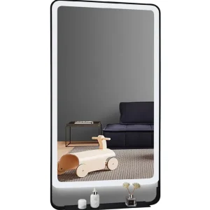 Espejo Rectangular 60X120cm Negro Con Luz - Aqualia Denmark