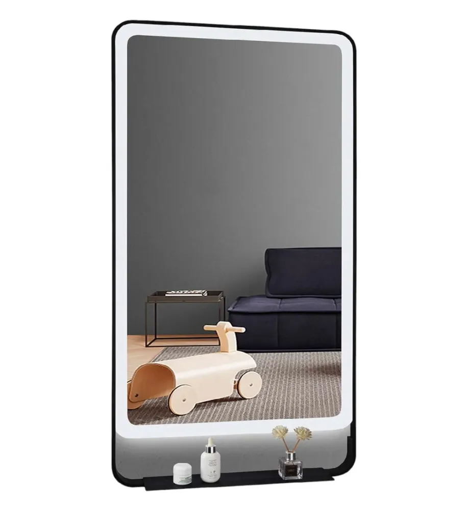 Espejo Rectangular 60X120cm Negro Con Luz - Aqualia Denmark