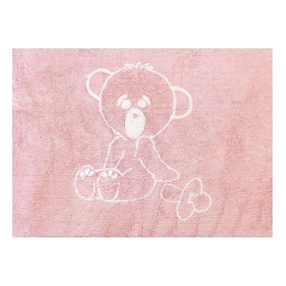 Alfombra Habitación Bebé Oso Rosa Aratextil