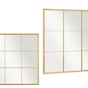 ESPEJO VENTANAL ORO 90X90CM ARTEREGAL