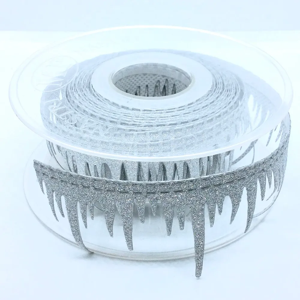 Cinta Navidad Escarcha Plata Artis Decor