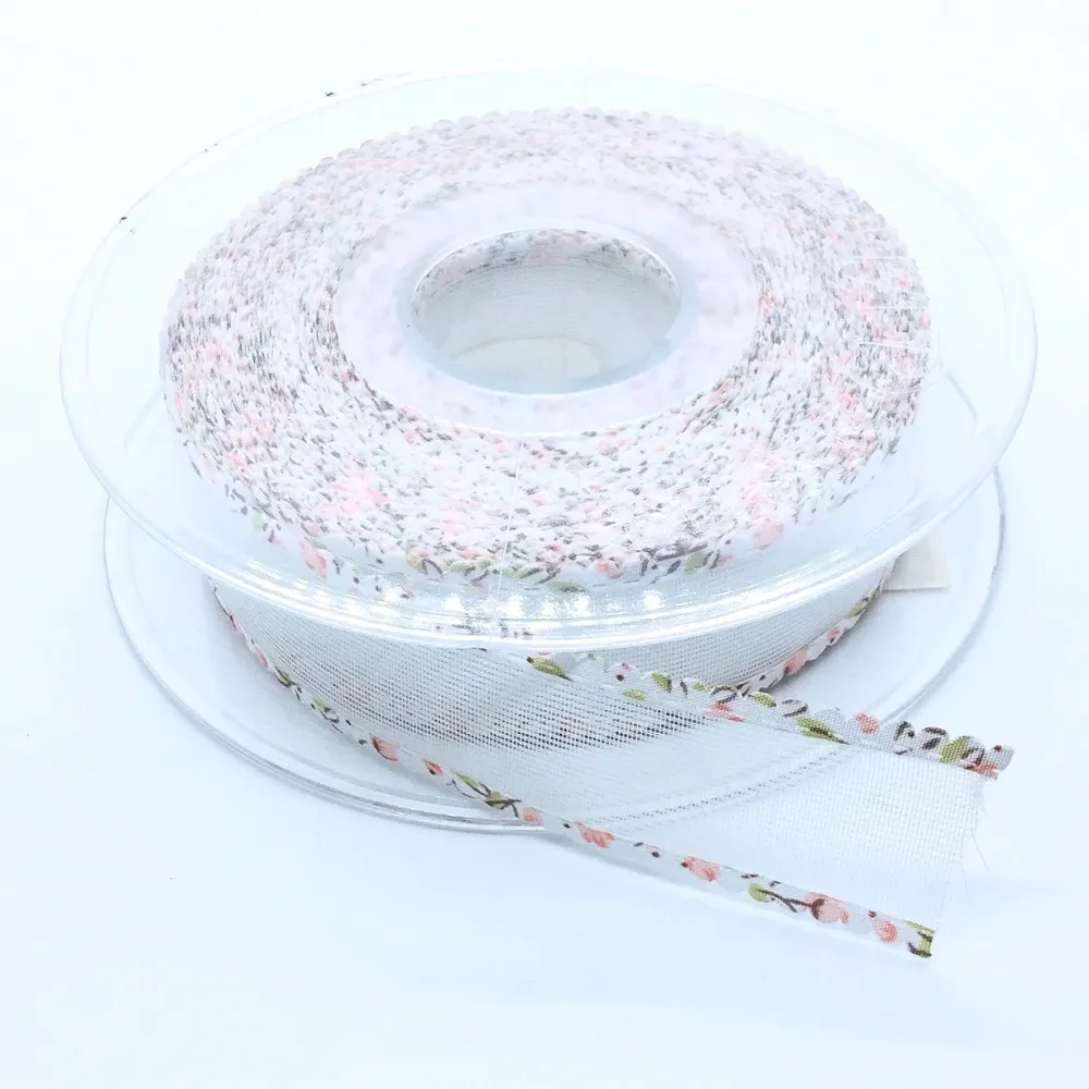Cinta Organza Borde Flor Artis Decor
