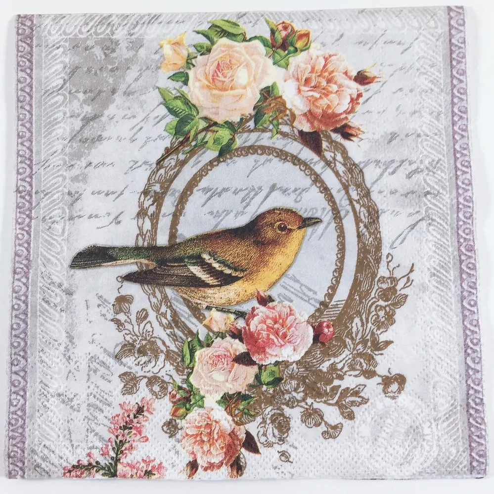 Servilleta Rosetón con pajarito Artis Decor