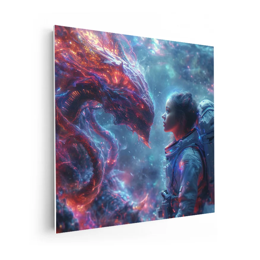 Astronauta Vs Alien Poster