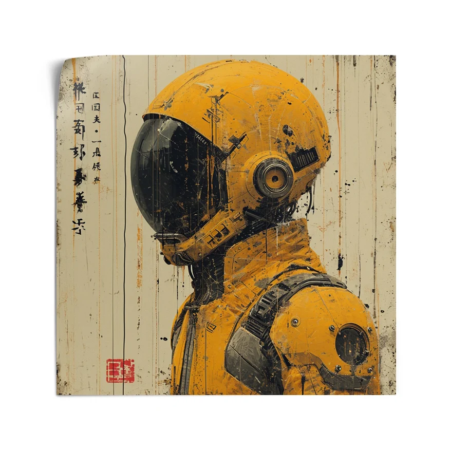 Astronauta Japonés Poster